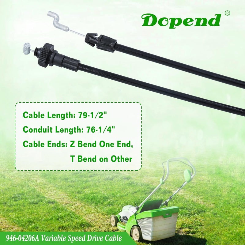 Dopend 946-04206A Variable Speed Drive Cable for MTD, Troy Bilt Self Propelled Cable, Replaces 746-04206, 746-04206A, 946-04206, 946-04206A - Image 4